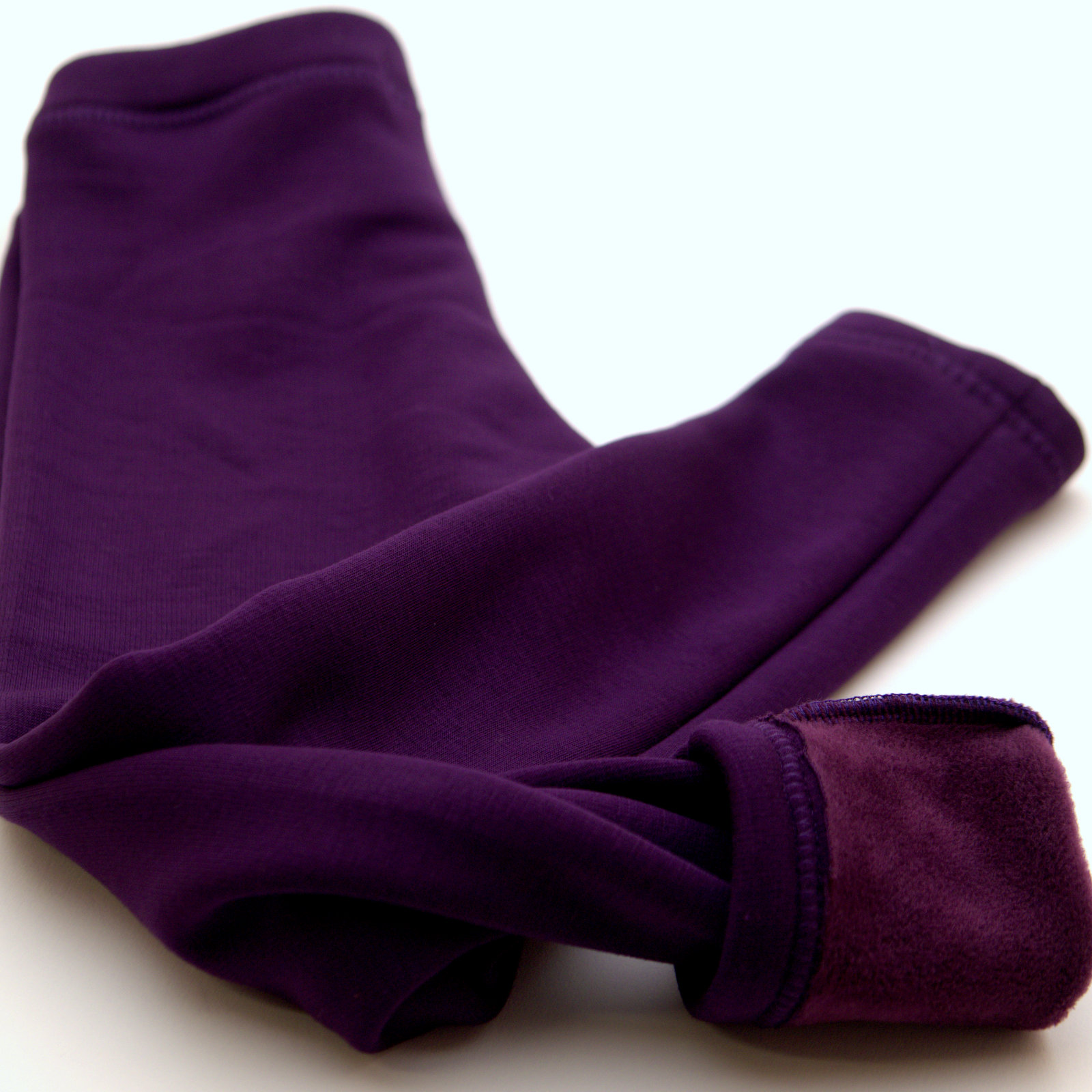 Thermo Leggings für Kinder in dunkellila/ Gefütterte warme Winterhose für Kinder