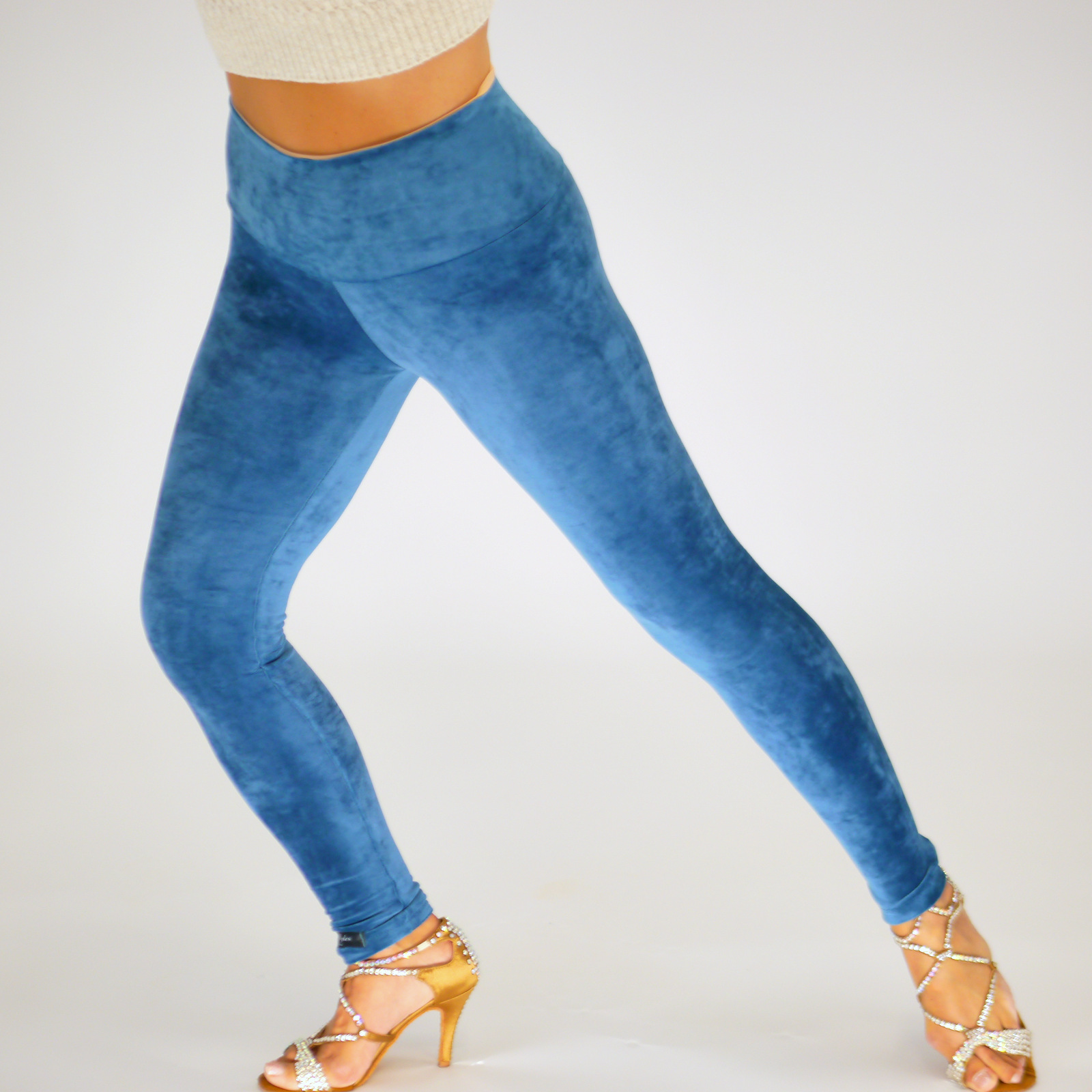 Leggings aus Samt in der Farbe Petrol "De Luxe" Variante