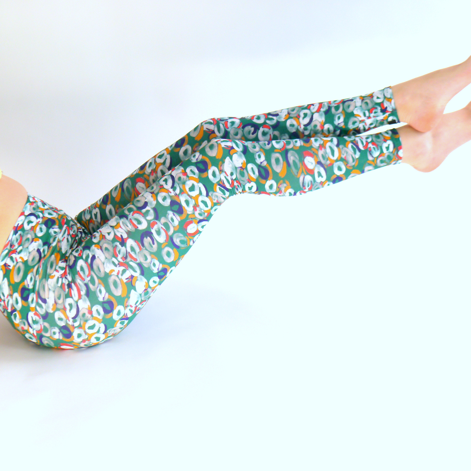 Grüne Leggings aus Baumwolljersey