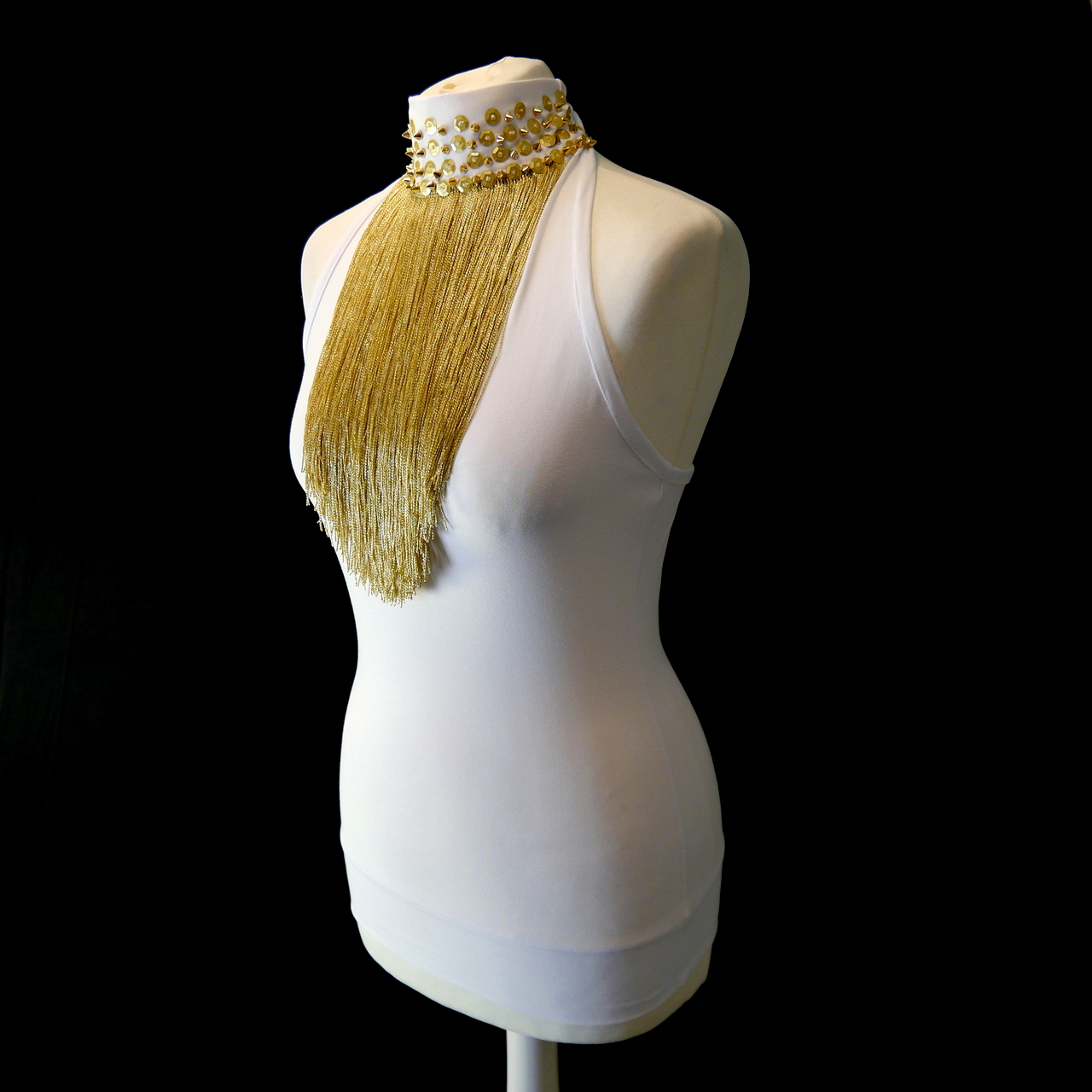 Fransen Top mit Pailletten