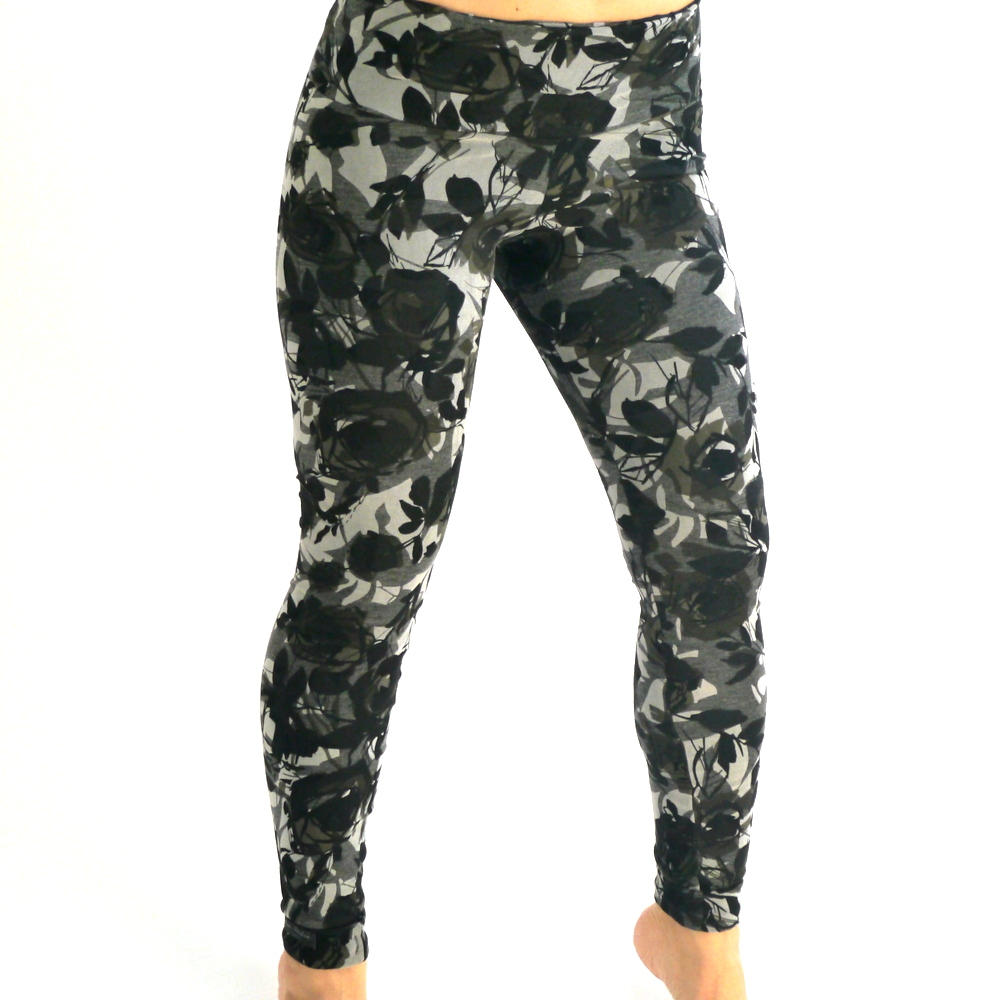 Leggings Black Flower