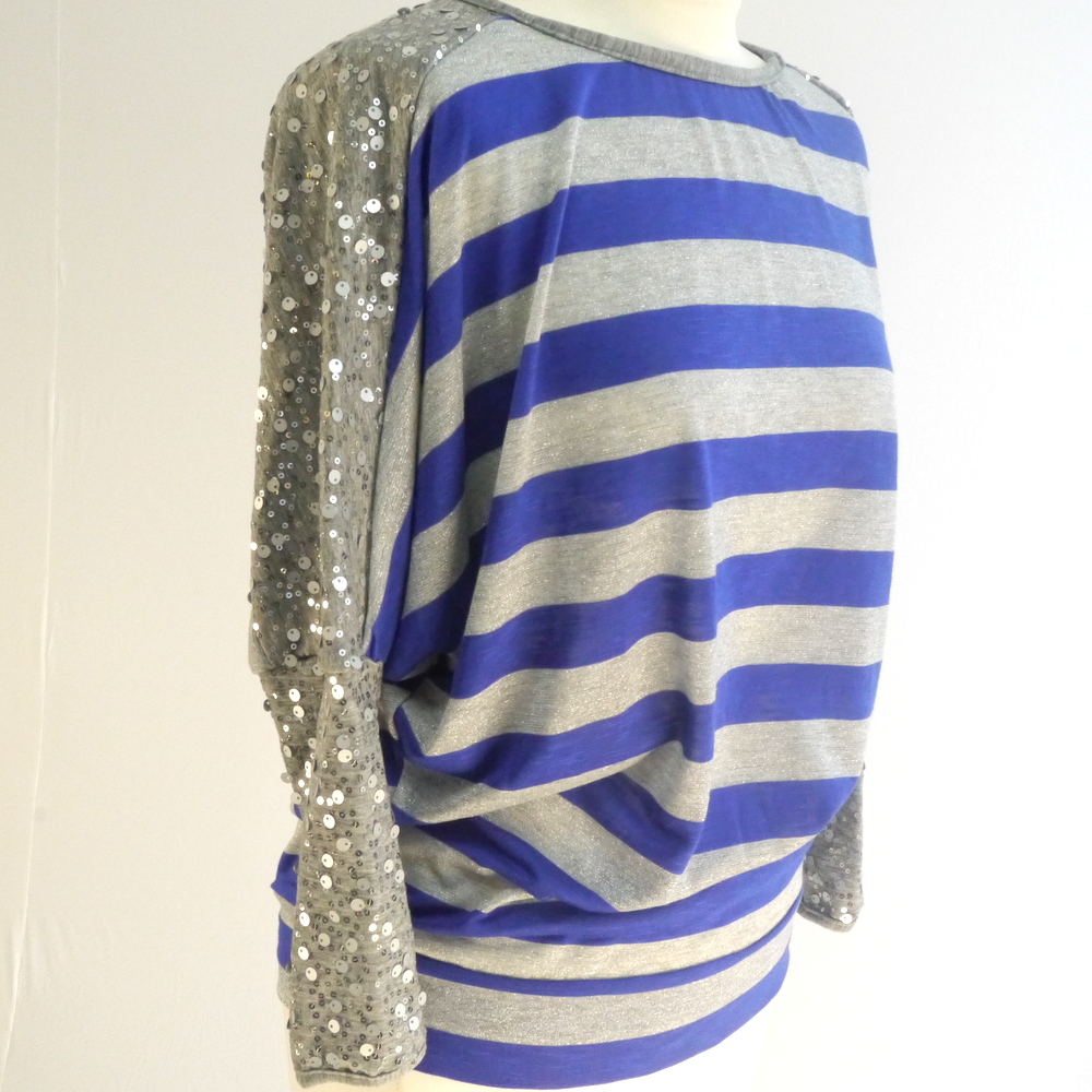 Oberteil blue grey silversleeves