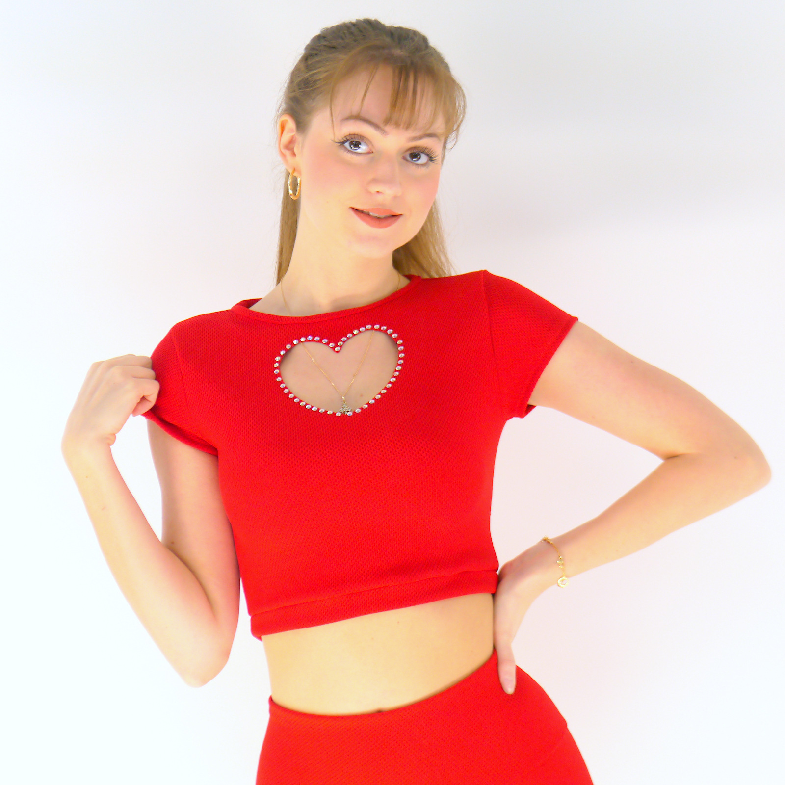 Top mit Strass Steine