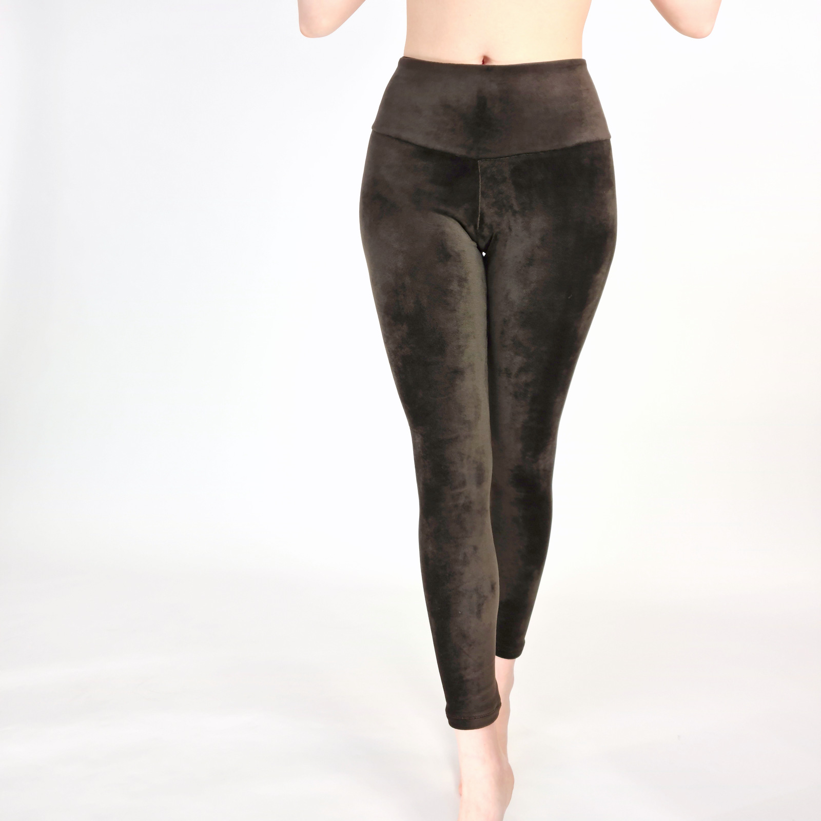 Leggings aus Samt in der Farbe Schokolade "De Luxe" Variante