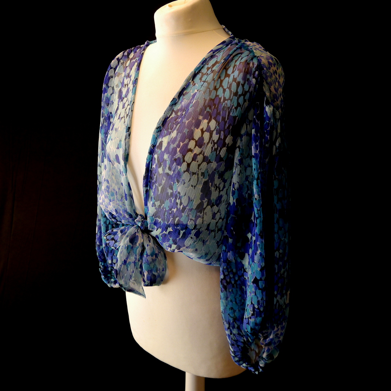 Bolero Chiffon türkis-blau