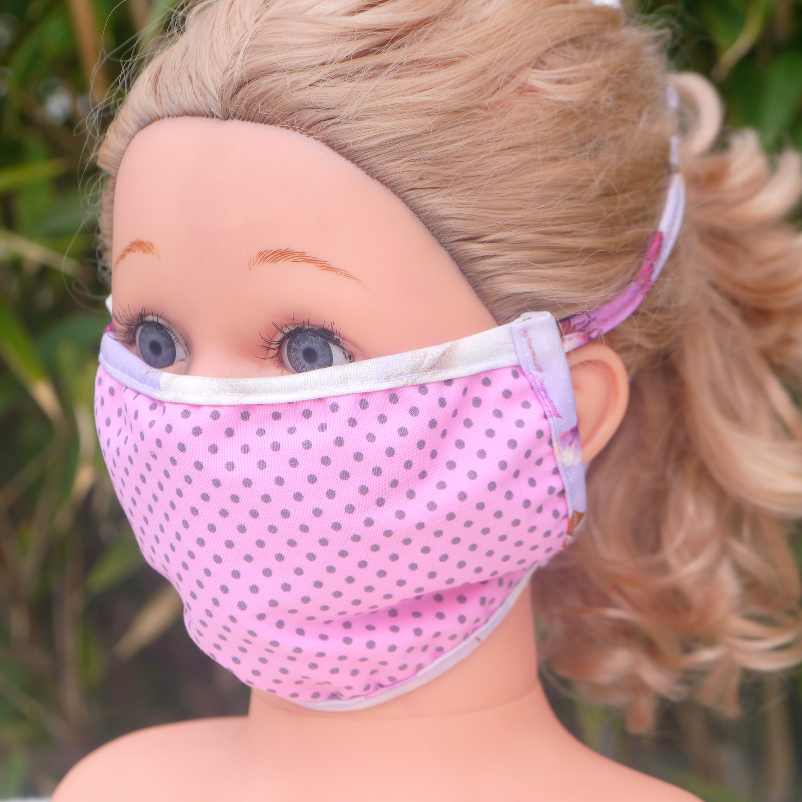 Wiederverwendbare Mund und Nasen Maske zum Binden aus Baumwolle