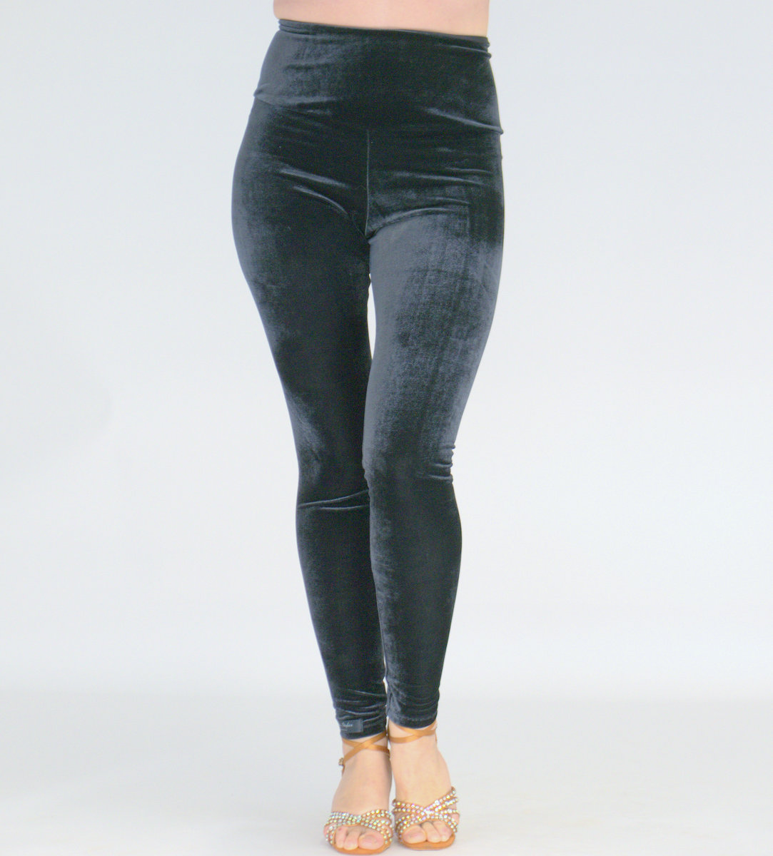 LEGGINGS aus Samt / Warme Leggings aus Samt in der Farbe Anthrazit