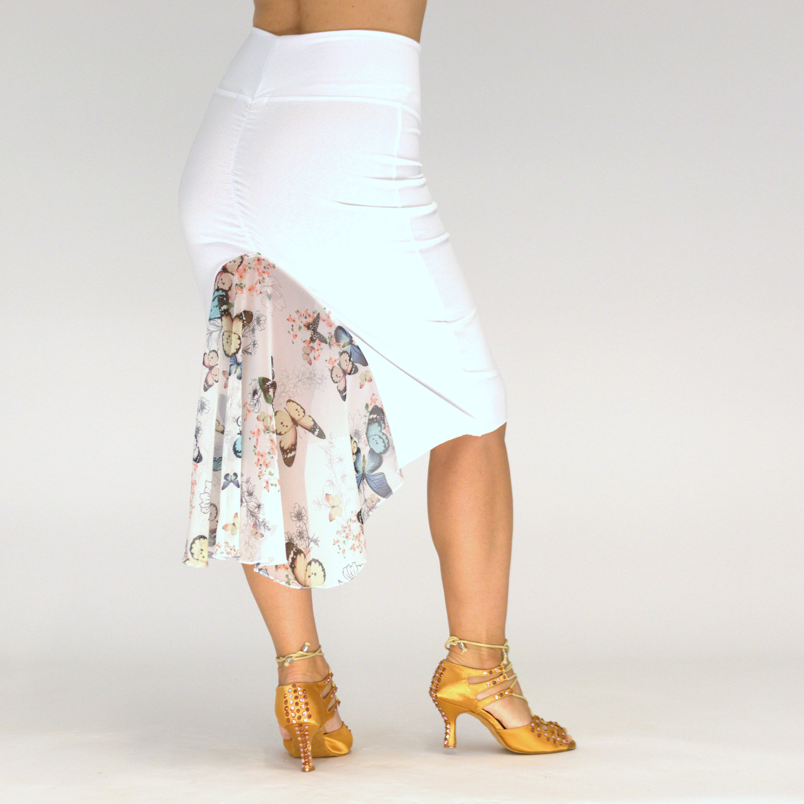 Tangorock aus Baumwolle, Fischschwanzrock, Tanzrock, Tangorock mit hoher Taille