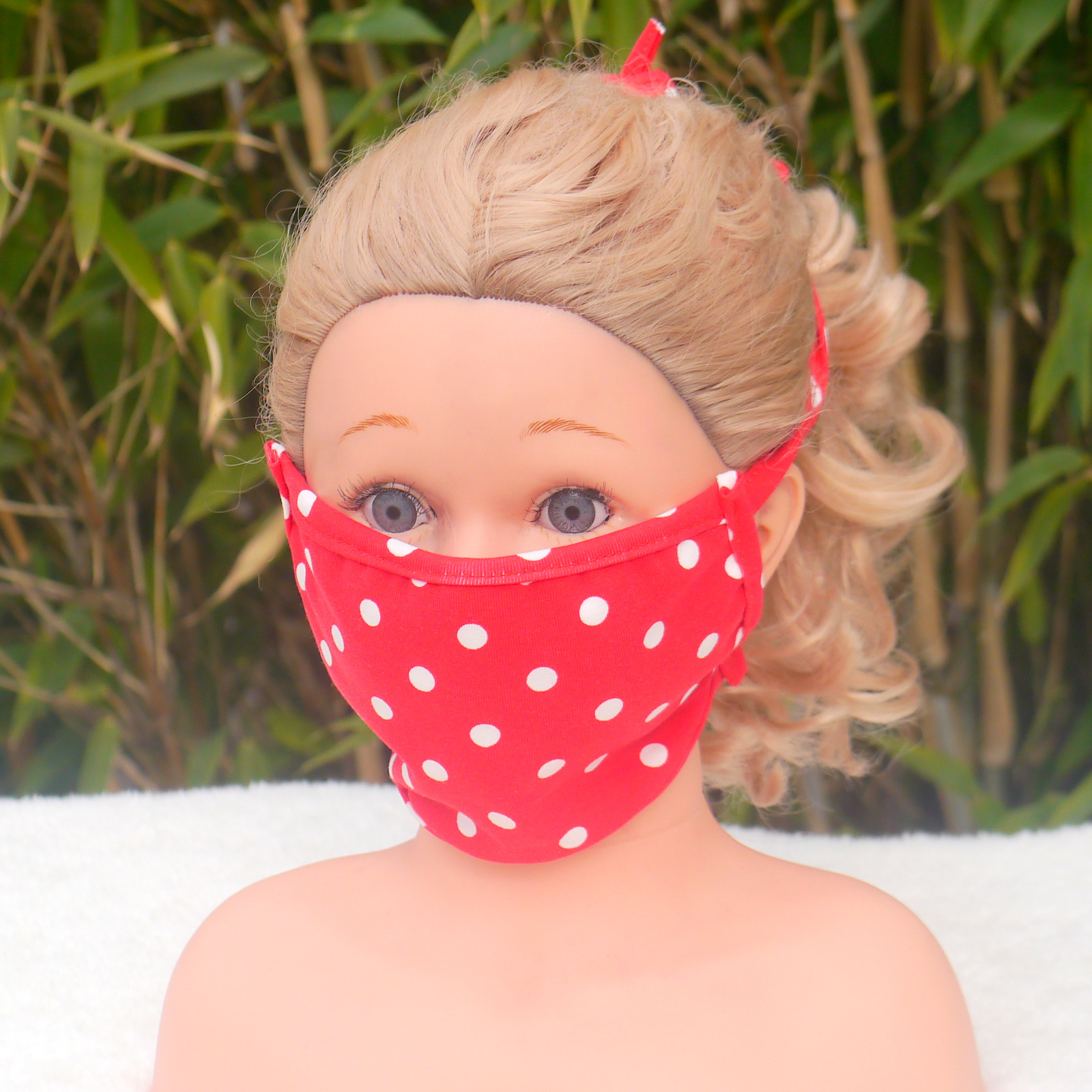 Wiederverwendbare Mund und Nasen Maske zum Binden