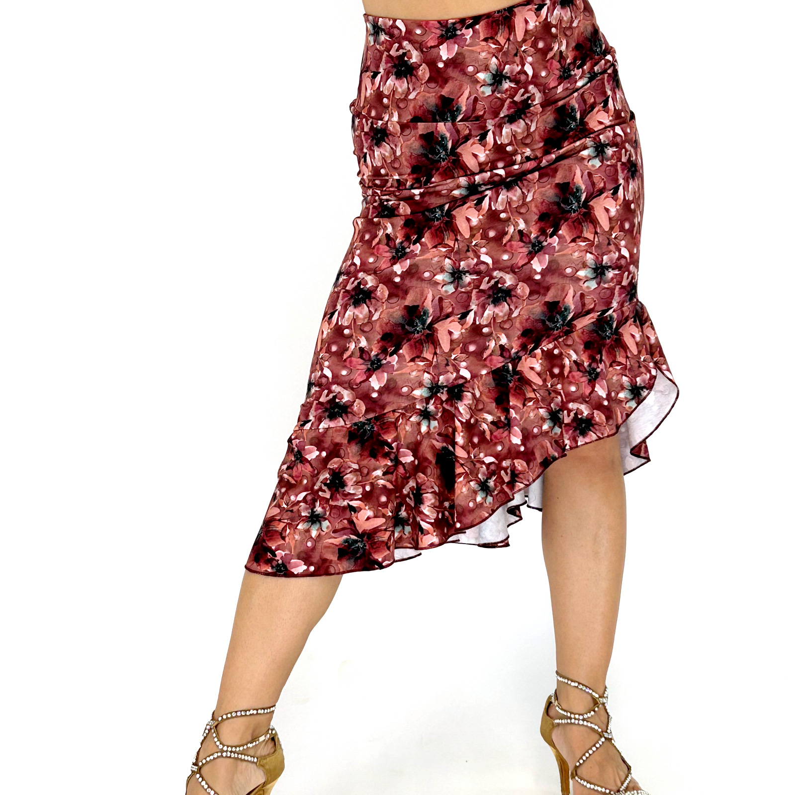 Handgemachter Baumwoll-Elasthan-Rock für Freizeit und Tango-Salsa Abende