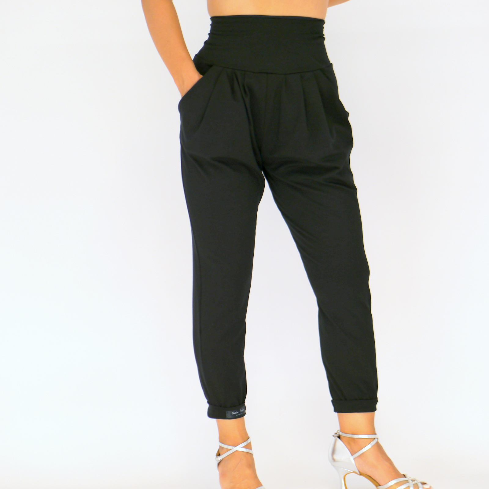 Schwarze Hose aus Baumwolljersey