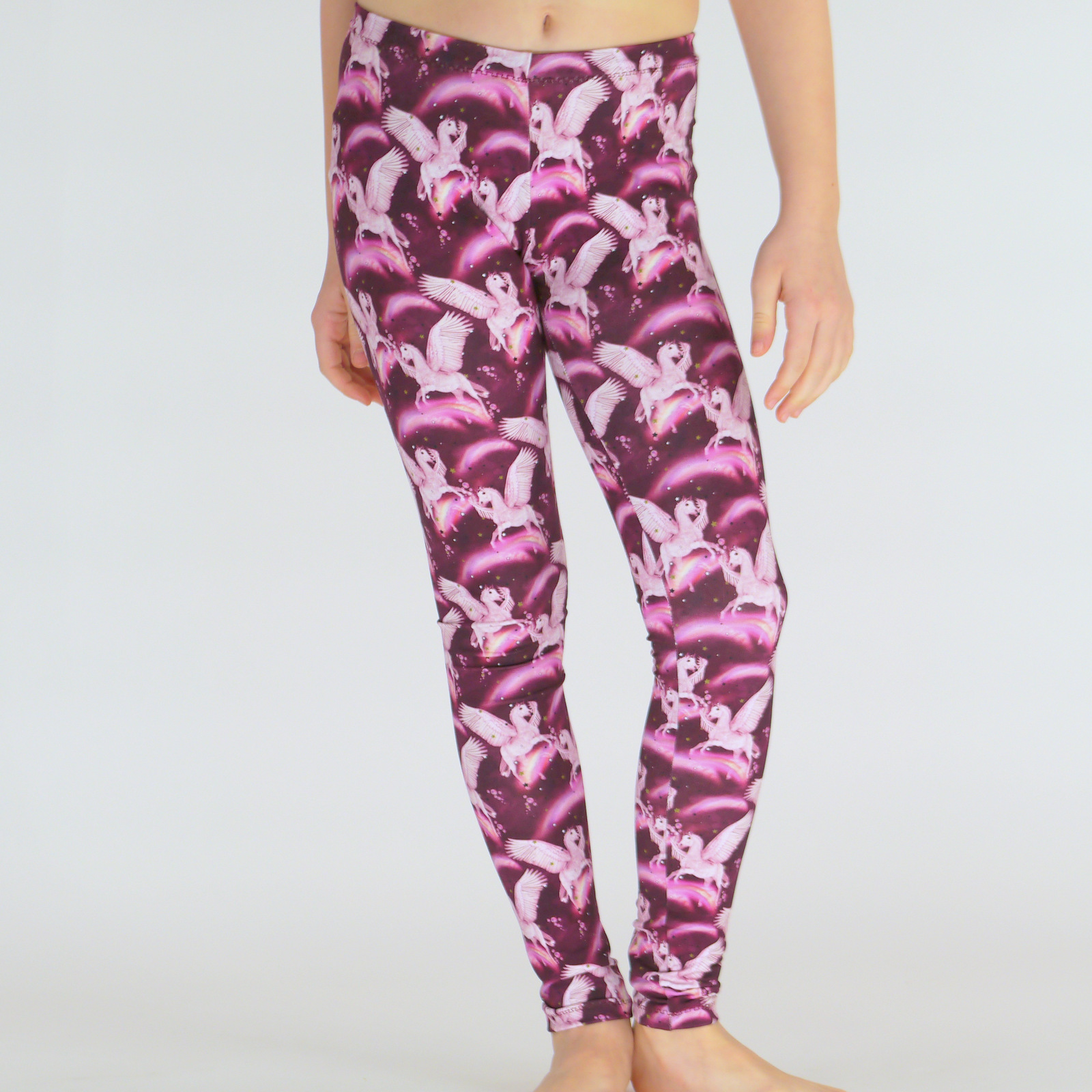 Beinschmeichelnde Baby- und Kinderleggings mit Einhorn-Motiv
