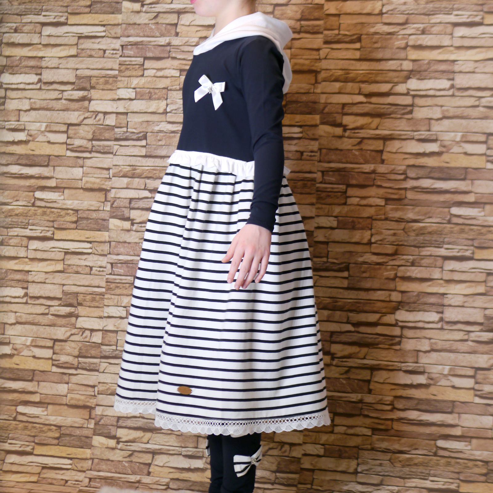 Mädchen Kleid aus Jerseybaumwolle