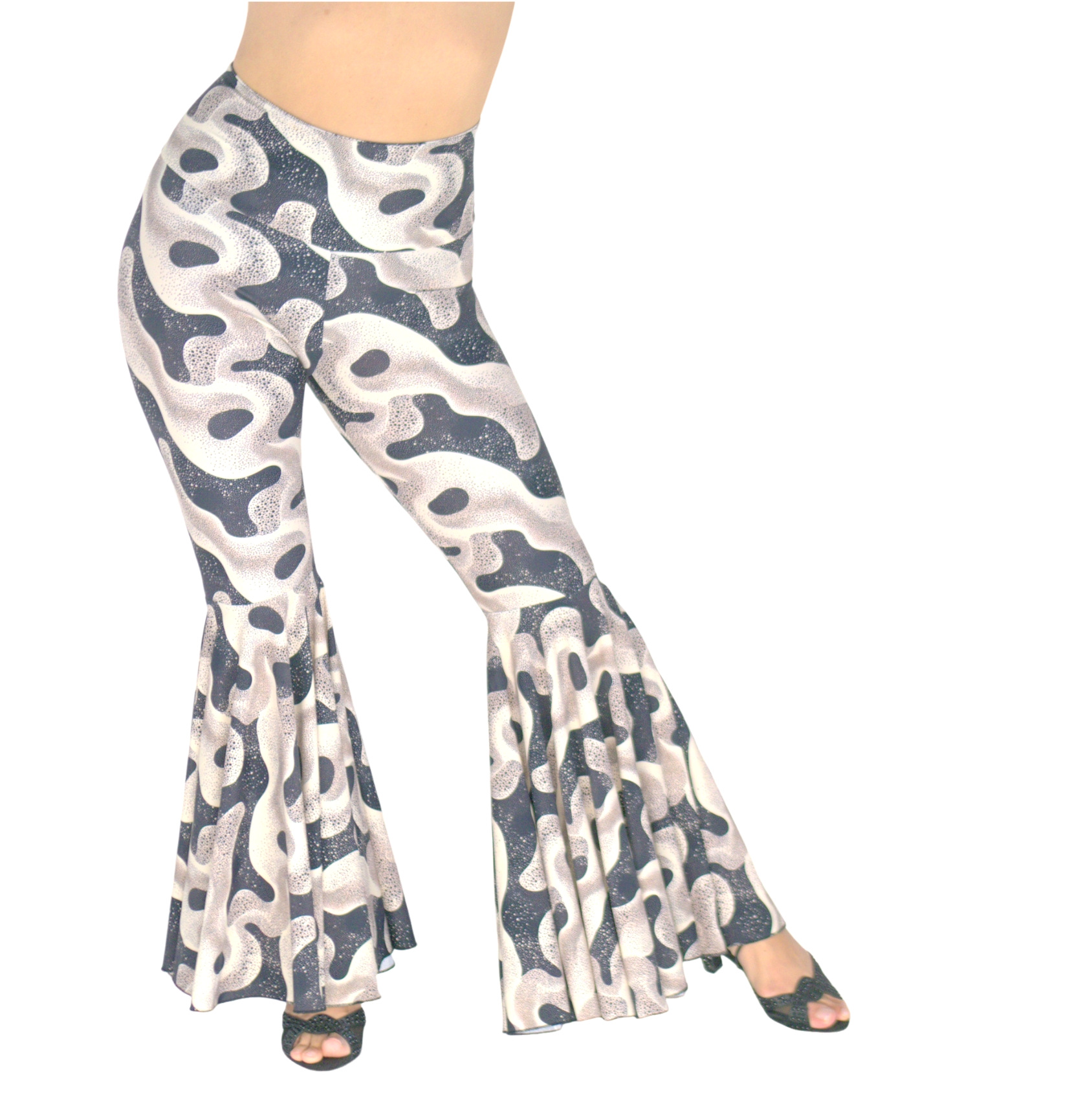 Hoch taillierte Glockenhose Damen - Schlaghose