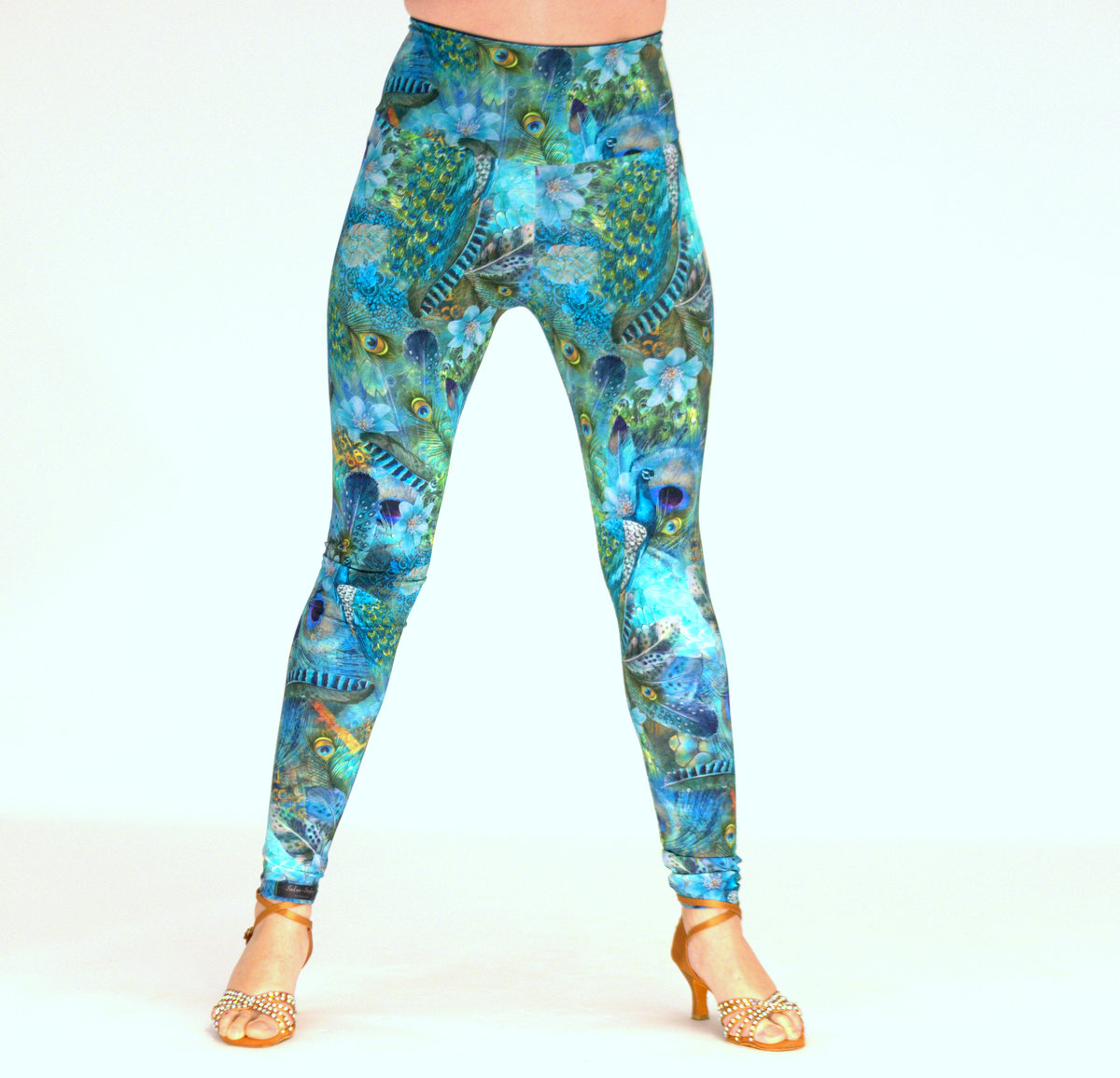 Leggings aus Baumwolljersey in blau