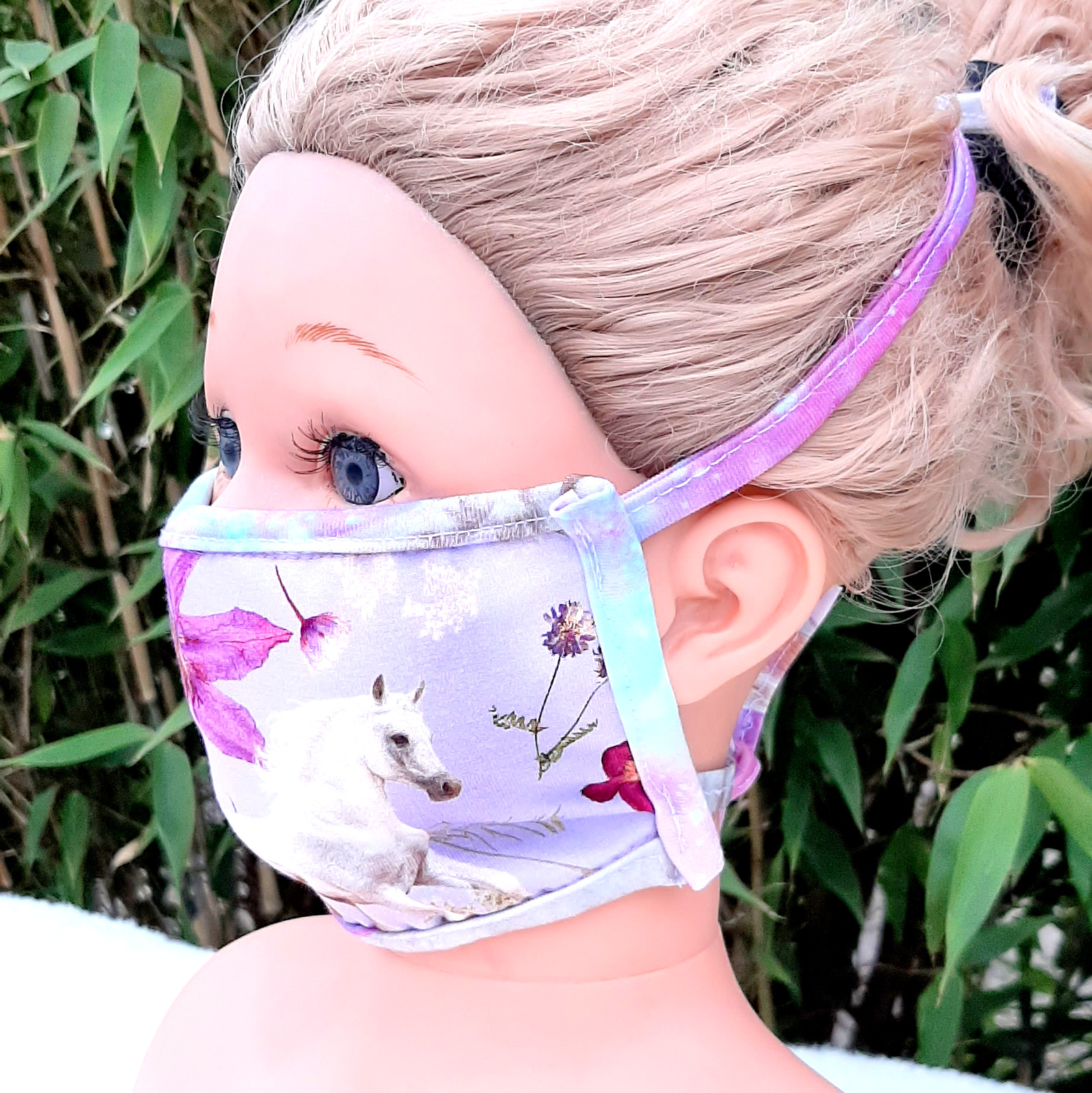 Wiederverwendbare Mund und Nasen Maske zum Binden