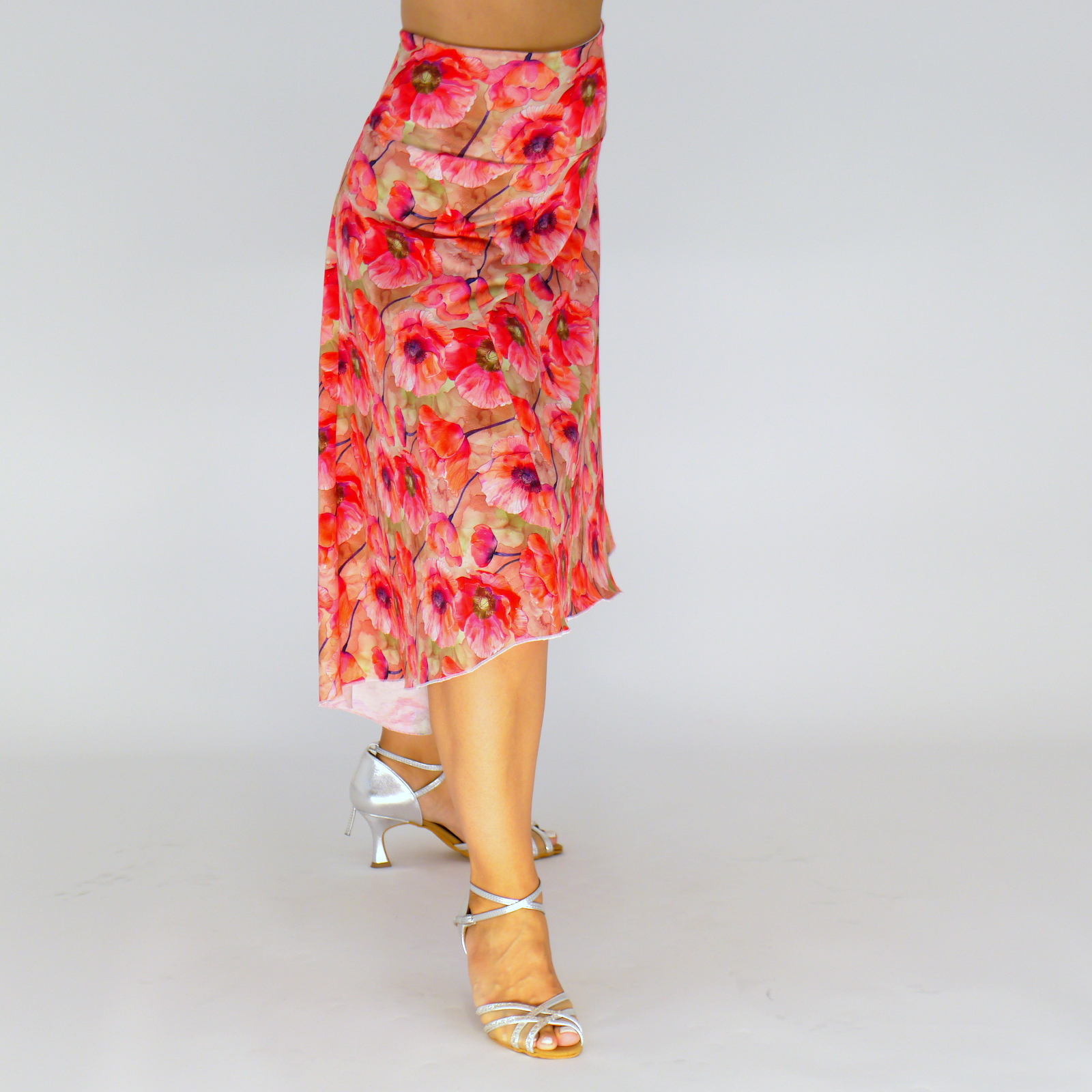 Handgemachter Baumwollrock mit Blumenmuster