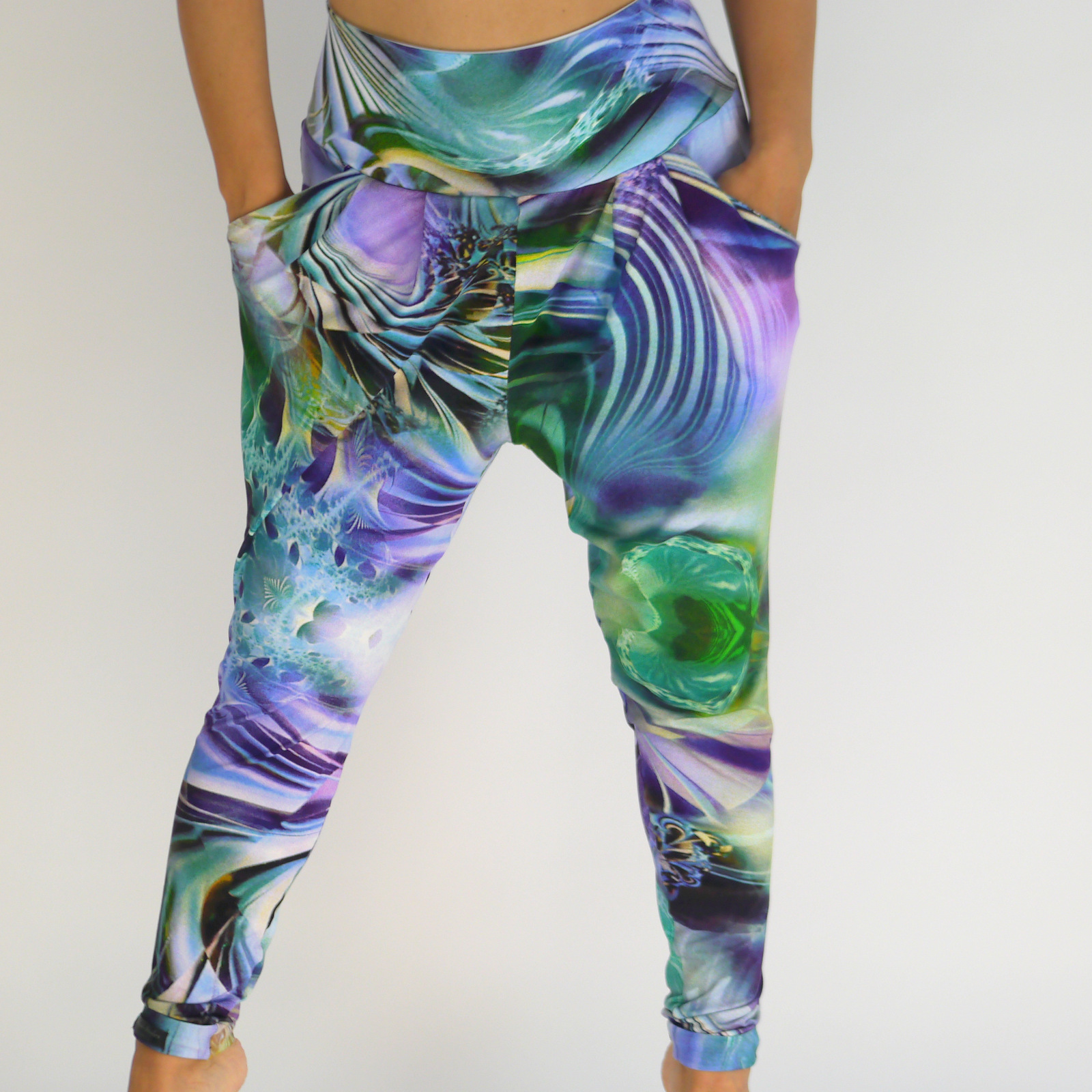 Bunte Hose für Damen aus Viskosejersey