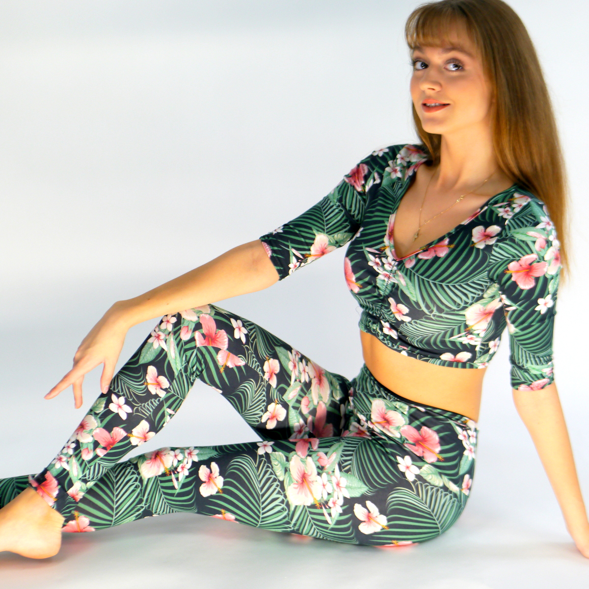 Top und Leggings Set, Sport - JOGA Leggings und Oberteil passend dazu