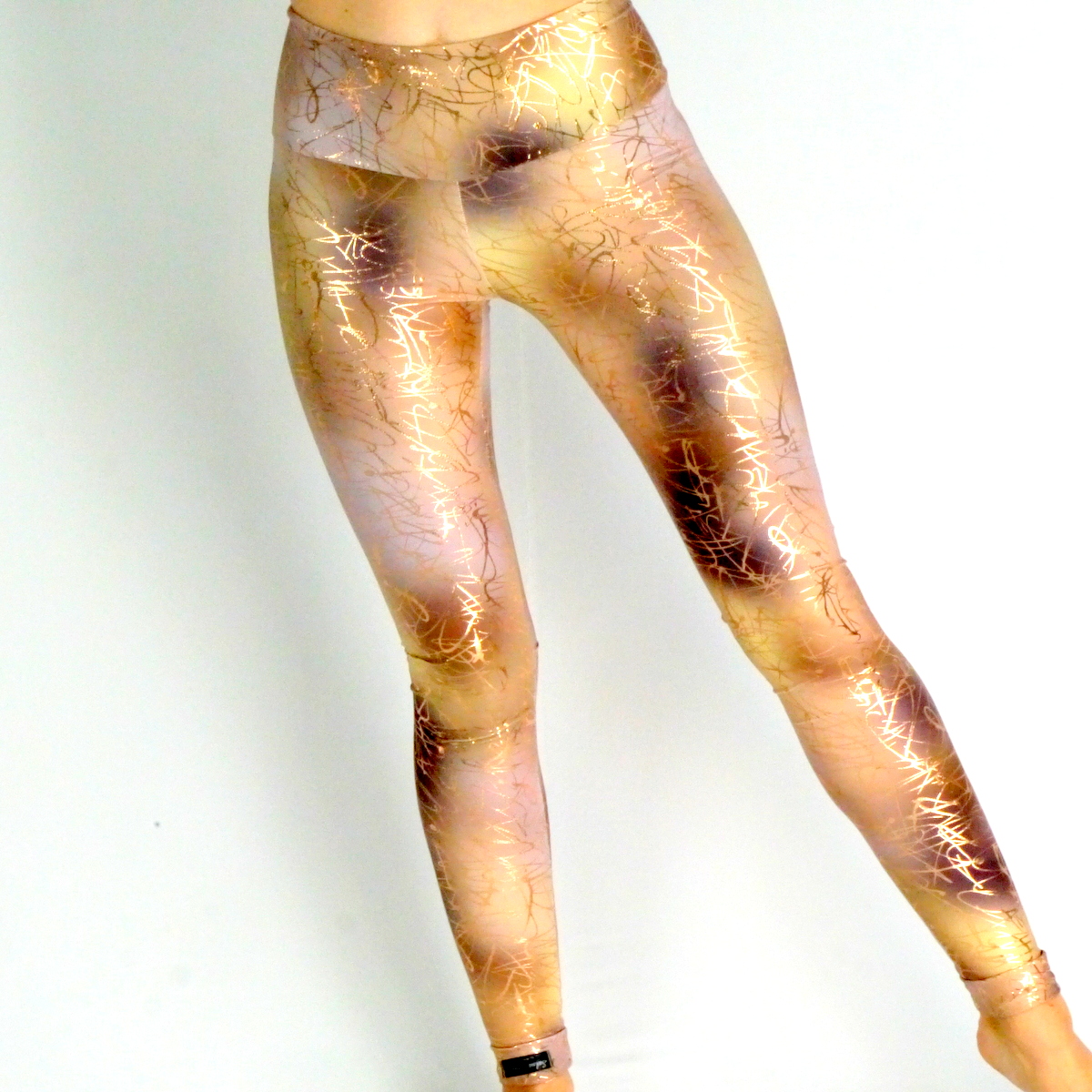 Leggings Kupfer-Gold