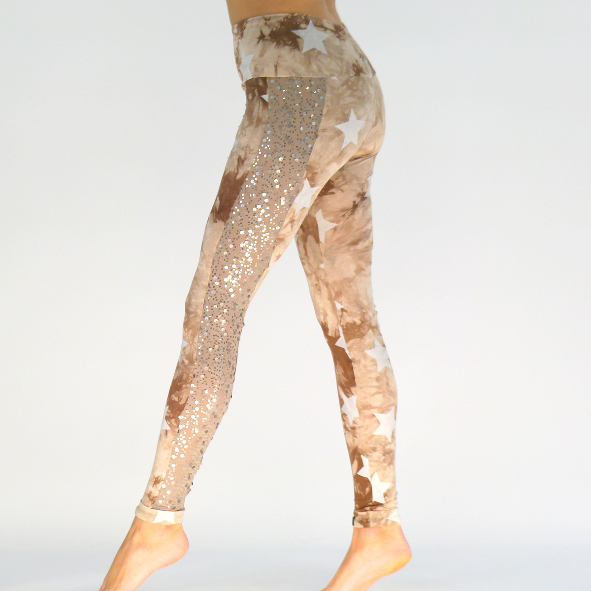 Handgemachte Leggings aus Baumwolljersey mit hoher Taille – Hergestellt in Deutschland