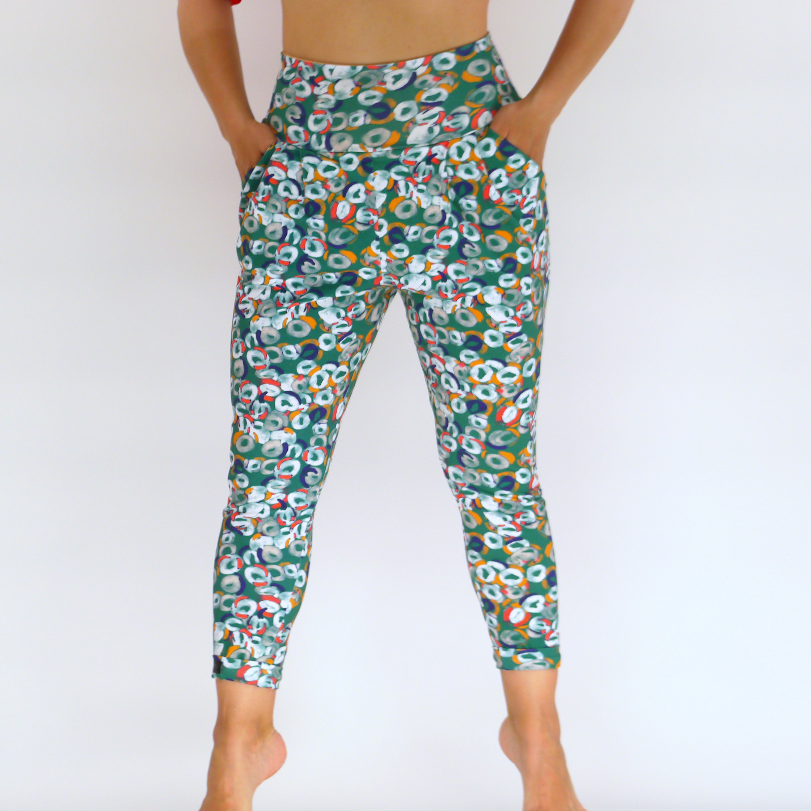 Grüne Hose aus Baumwolljersey