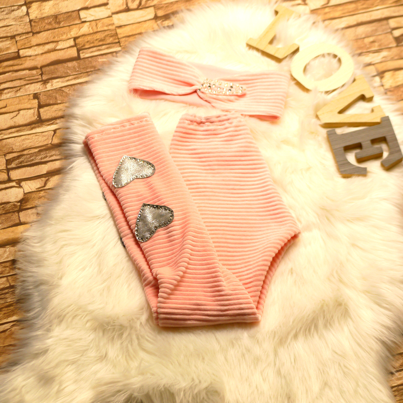 Kinder-Baby Leggings und Haarband / Stirnband Zweiteiler Baby / Kinder Set