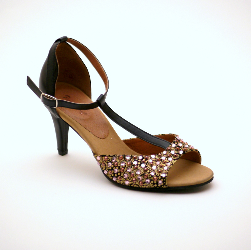 Handverzierte Salsa und Tango Tanzschuhe