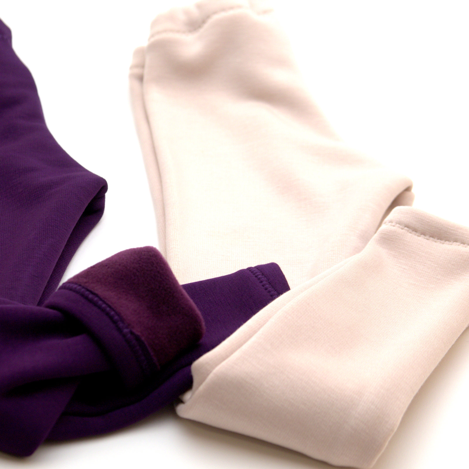 Thermo Leggings für Kinder in der Farbe Natur / Gefütterte warme Winterhose