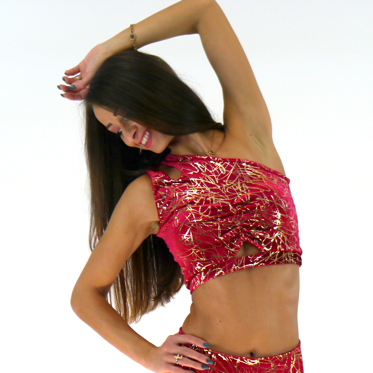 Oberteil aus Samt mit Muster