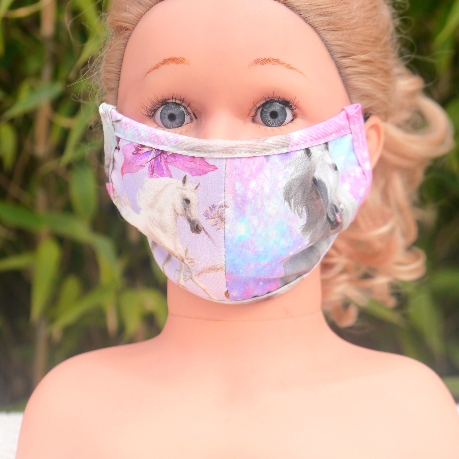 Wiederverwendbare Mund und Nasen Maske - Motiv-Pferde