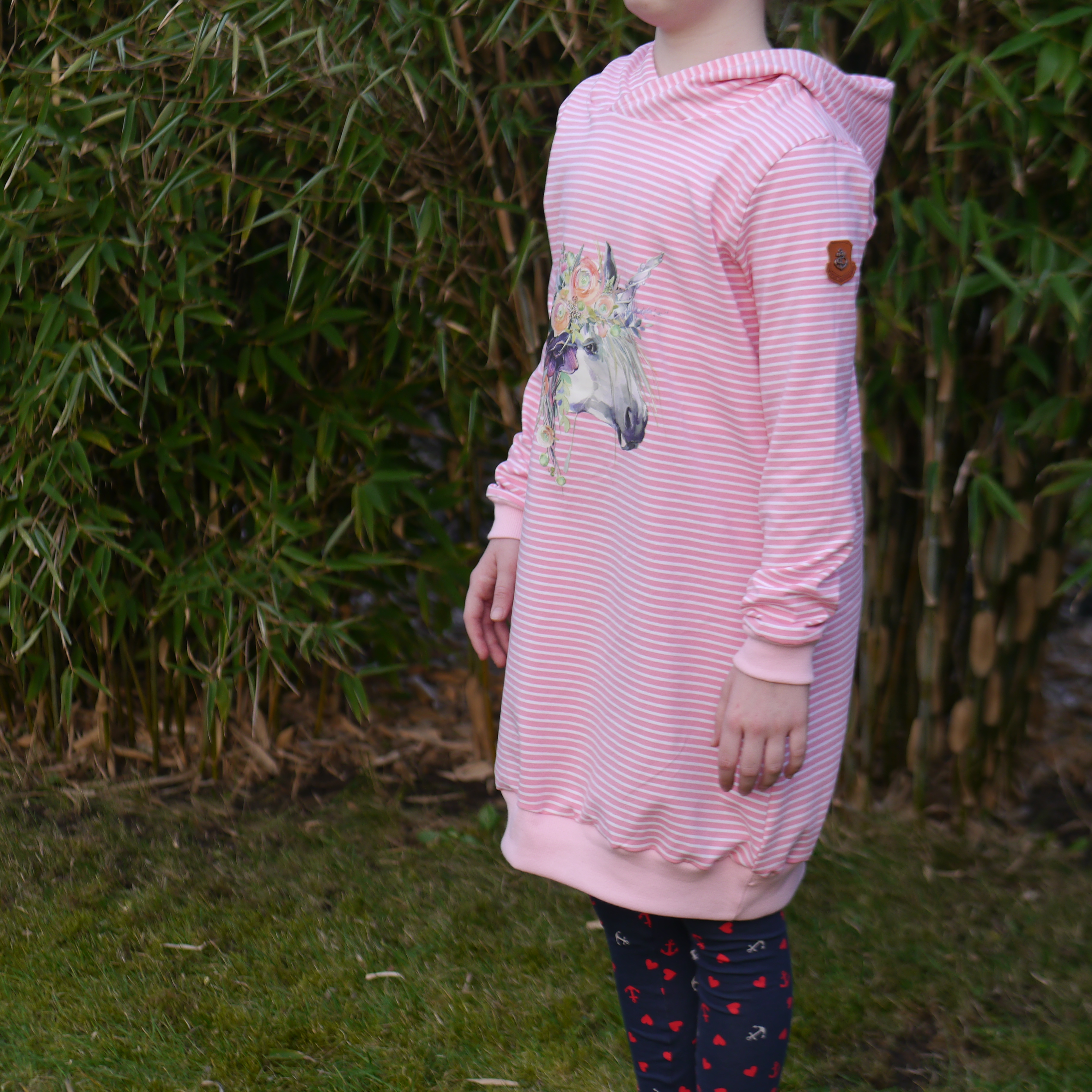 Ballonkleid, Kapuzenkleid, Hoodie-Kleid für Mädchen