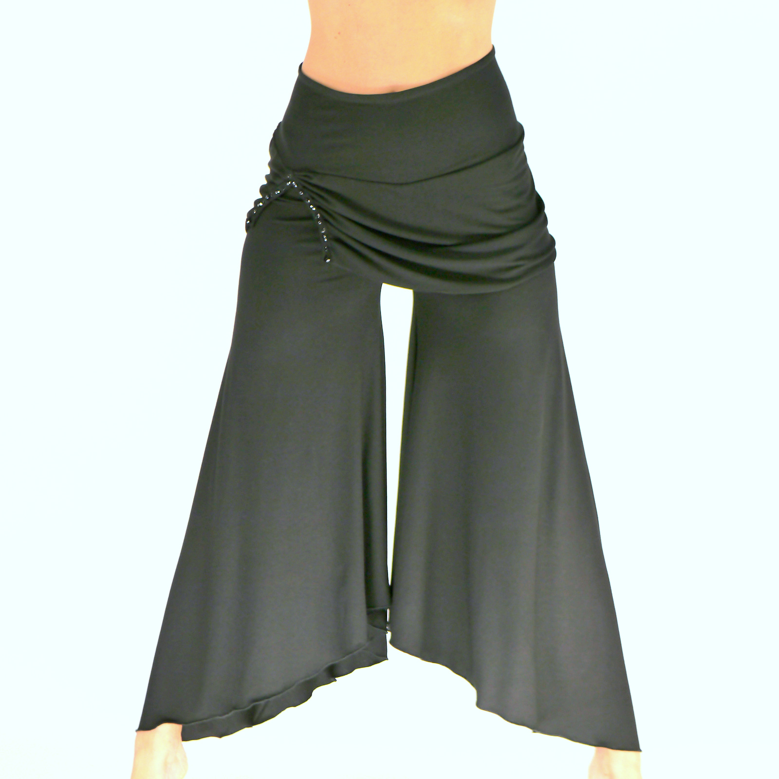 Schlaghose mit Rock und Strass Steine