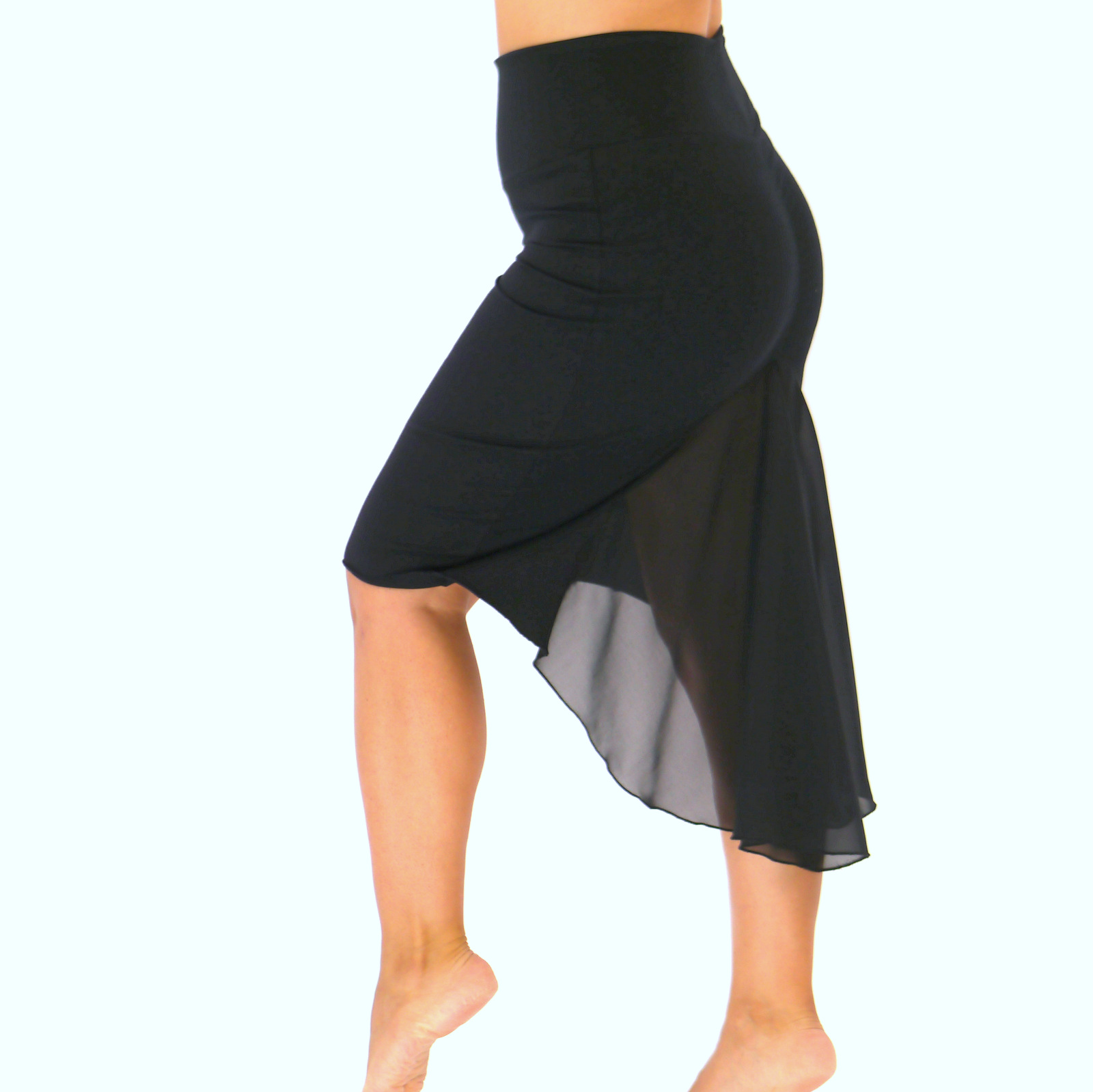 Rock aus Baumwolle und Chiffon